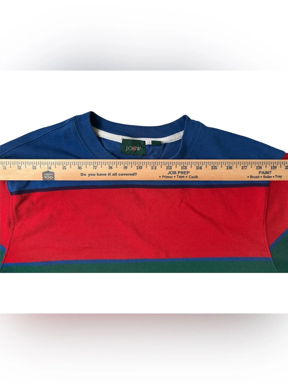 J. Crew Oarsman Rugby Striped Long Sleeve Elbow Patch